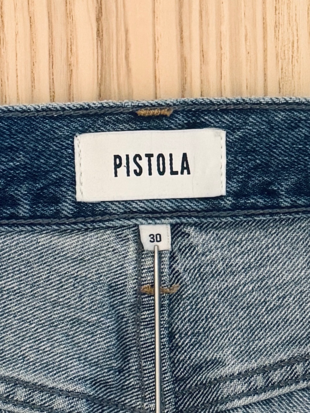 Pistola Lexi Mid Rise Bowed Straight Barrel Jeans 30 Metropolis - Picture 6 of 7